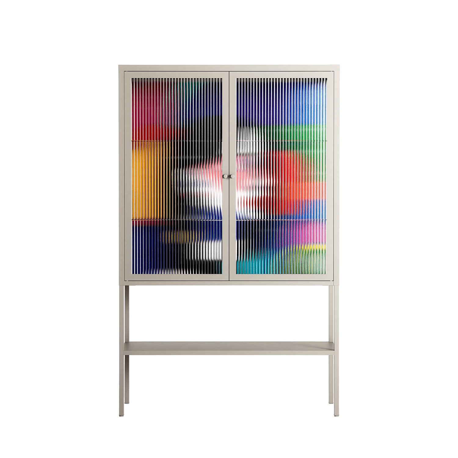 Chained To Perception - Loft Cabinet - Mathilda Kienast - Pebble - Reeded glass