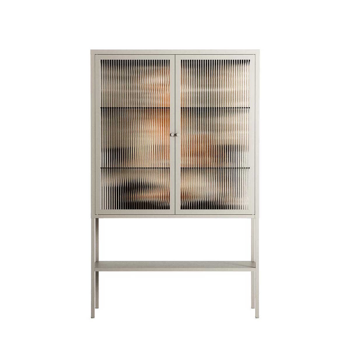We Are Who We Are - Loft Cabinet - Sophie Goudman-Peachey - Pebble - Reeded glass