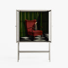 The Man Behind The Curtain - Loft Cabinet - Kristin Eriksson - Pebble - Reeded glass