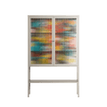 All The Stickers - Loft Cabinet - Craig Watkins - Pebble - Reeded glass
