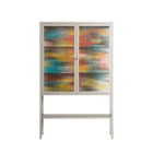 All The Stickers - Loft Cabinet - Craig Watkins - Pebble - Reeded glass