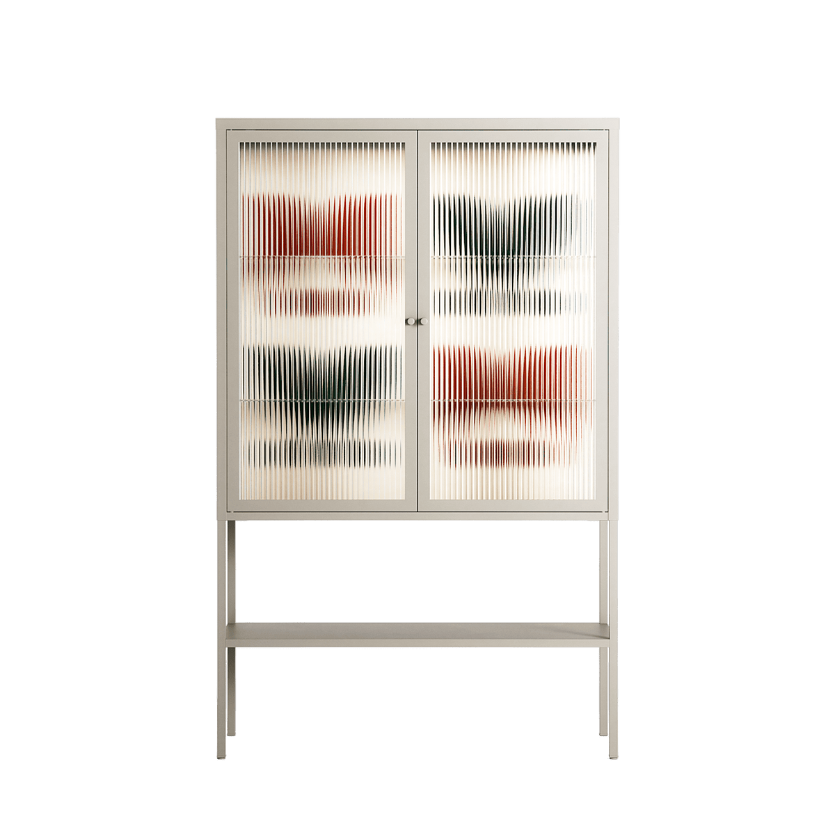 Curious Creatures - Loft Cabinet - Ethan Fender - Pebble - Reeded glass