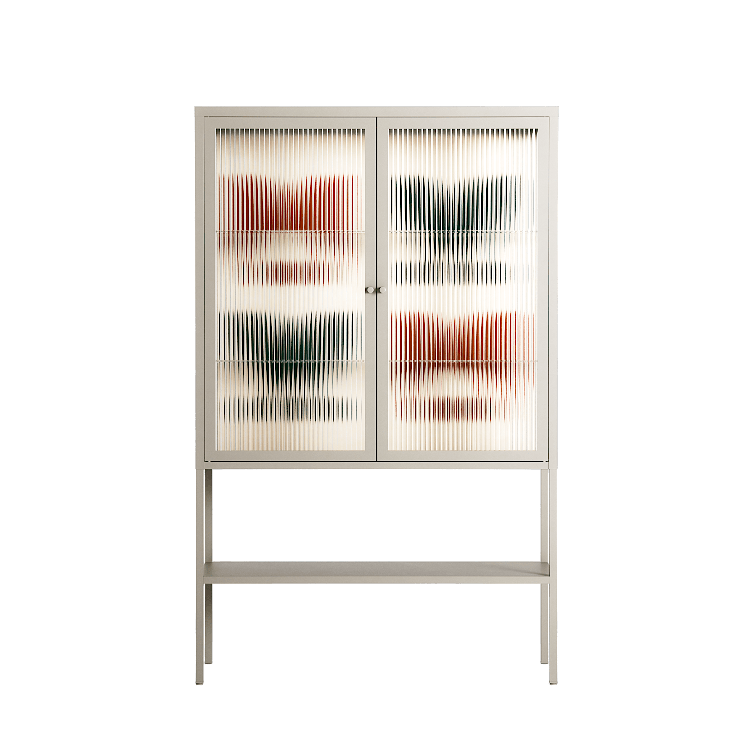 Curious Creatures - Loft Cabinet - Ethan Fender - Pebble - Reeded glass