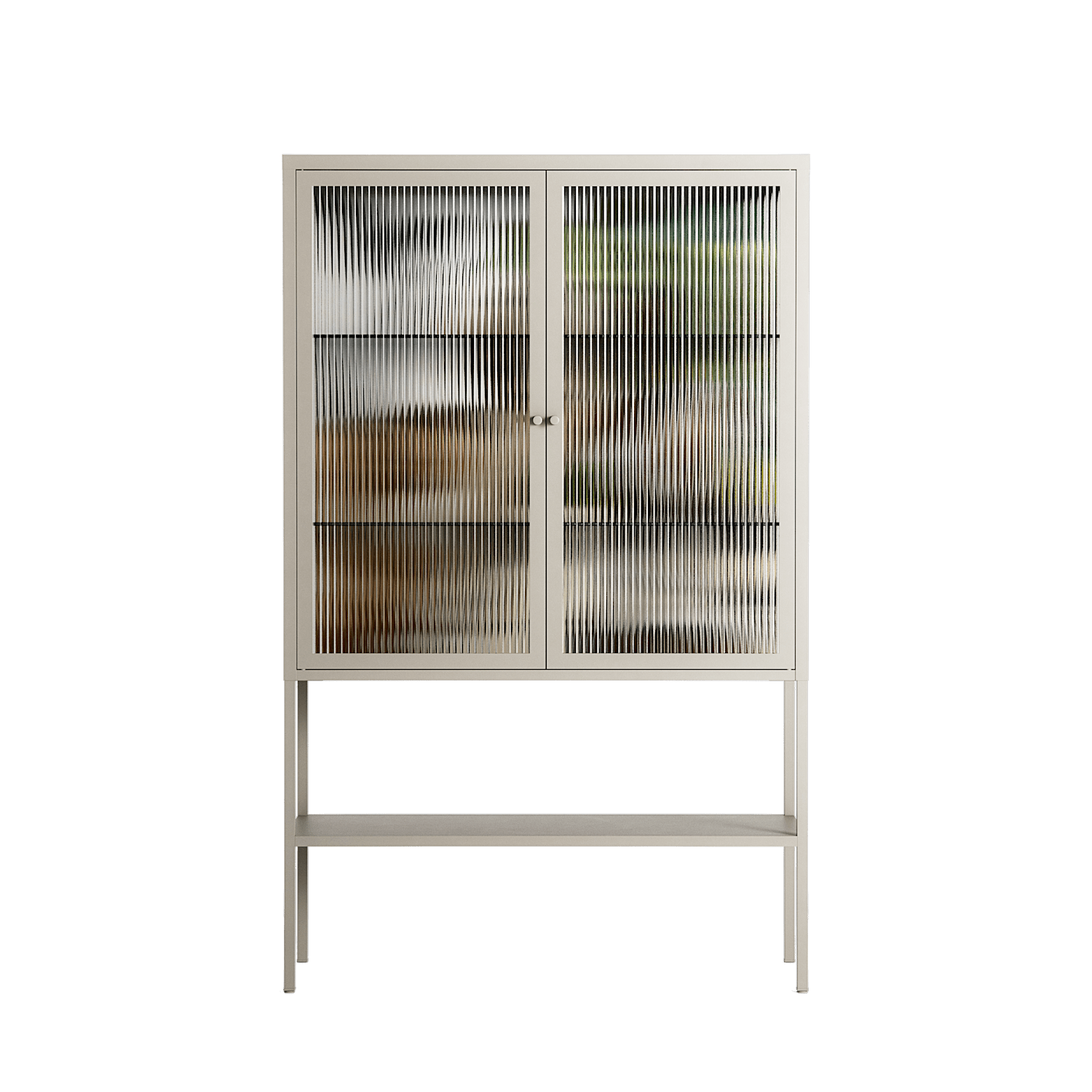 As The Rain Falls - Loft Cabinet - Sophie Goudman-Peachey - Pebble - Reeded glass