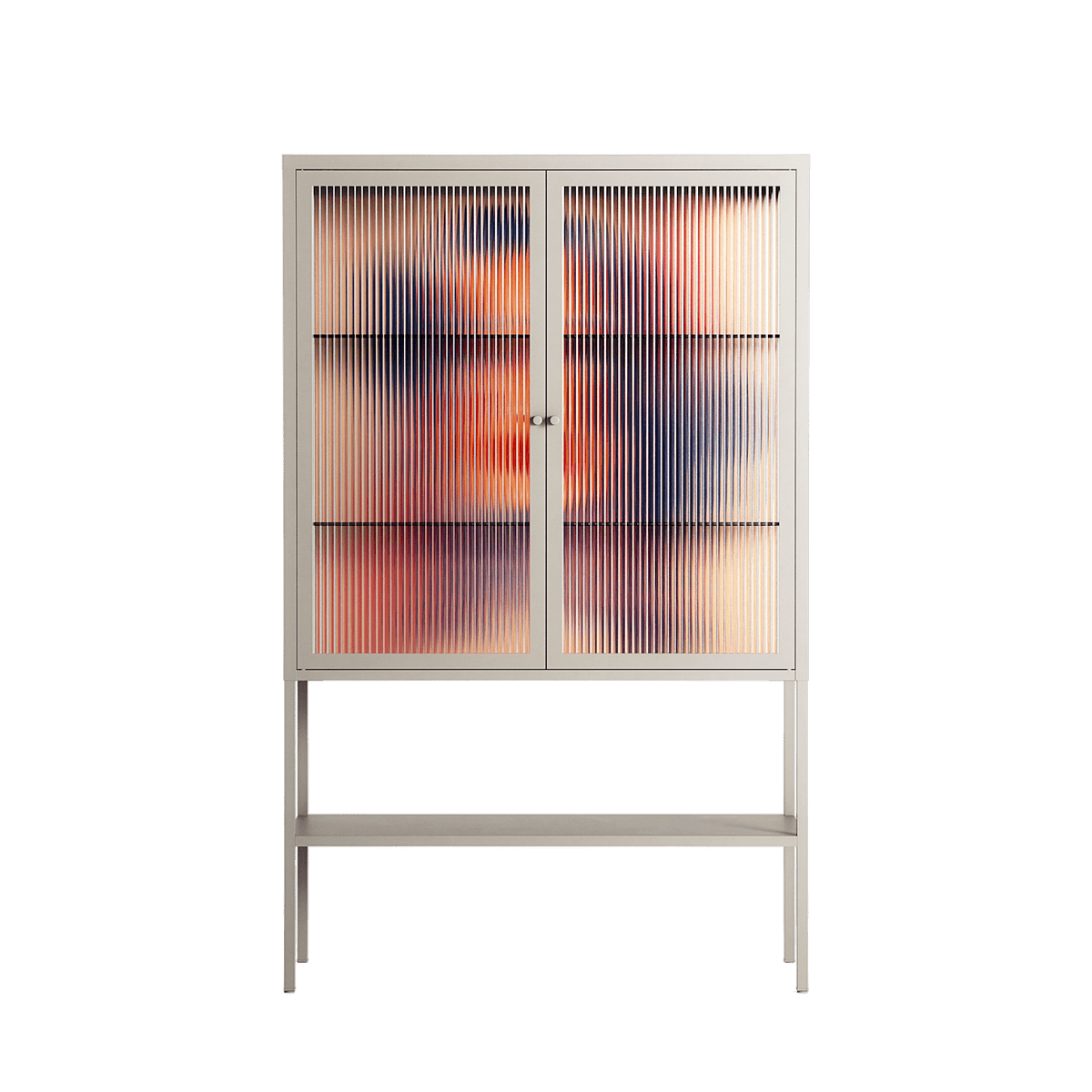 Hidden Beauty - Loft Cabinet - Raissa Oltmanns - Pebble - Reeded glass