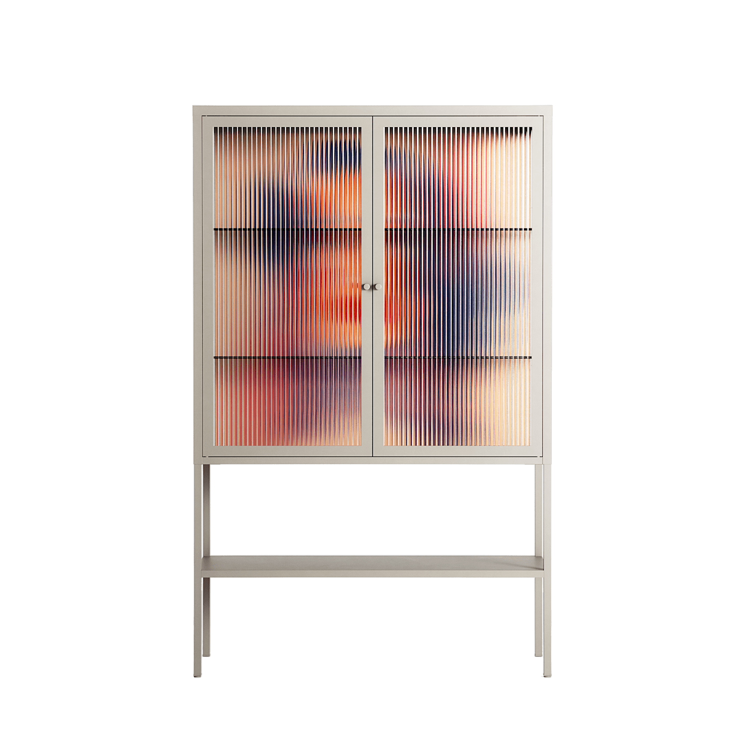 Hidden Beauty - Loft Cabinet - Raissa Oltmanns - Pebble - Reeded glass