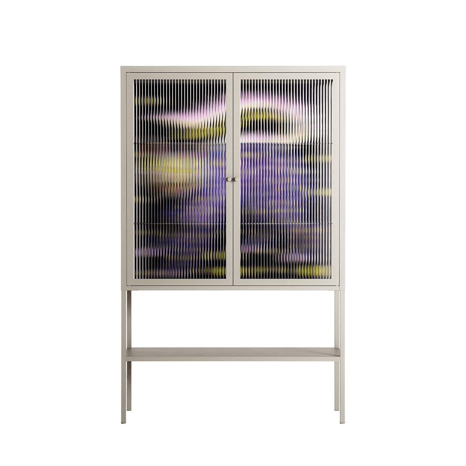 Be Nice Or Leave - Loft Cabinet - Mo Kalache - Pebble - Reeded glass
