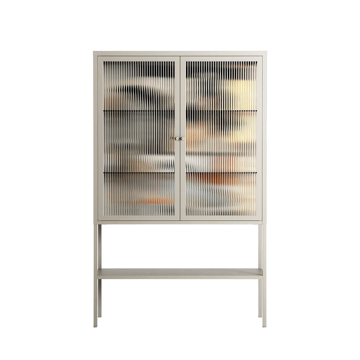 Sweet Far Away - Loft Cabinet - Sophie Goudman-Peachey - Pebble - Reeded glass
