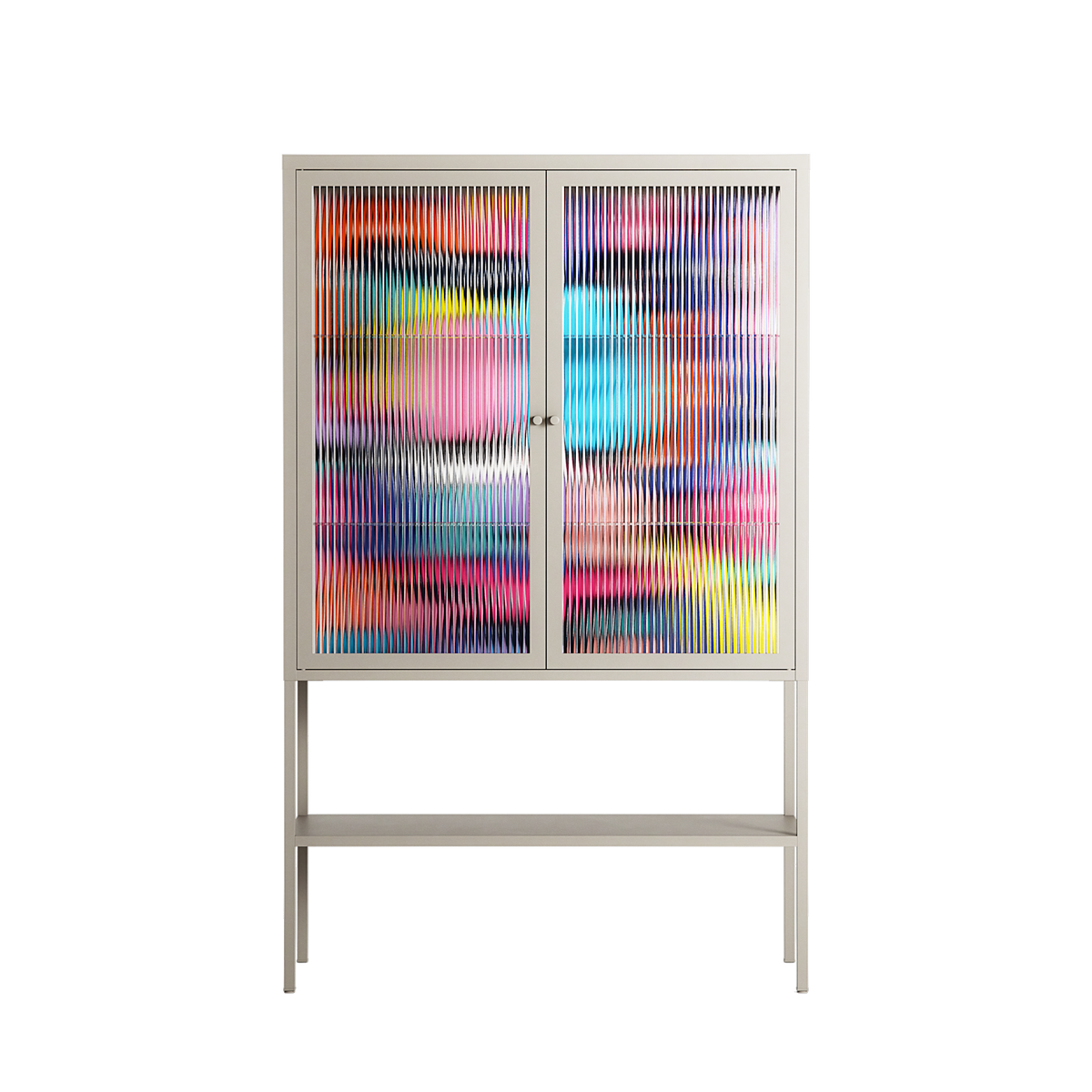 Sansone - Loft Cabinet - Maddalena Fanfani - Pebble - Reeded glass