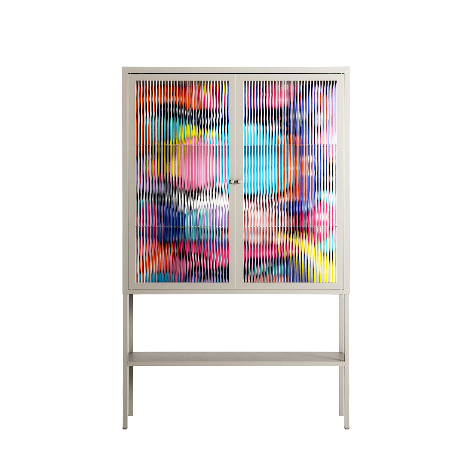 Sansone - Loft Cabinet - Maddalena Fanfani - Pebble - Reeded glass