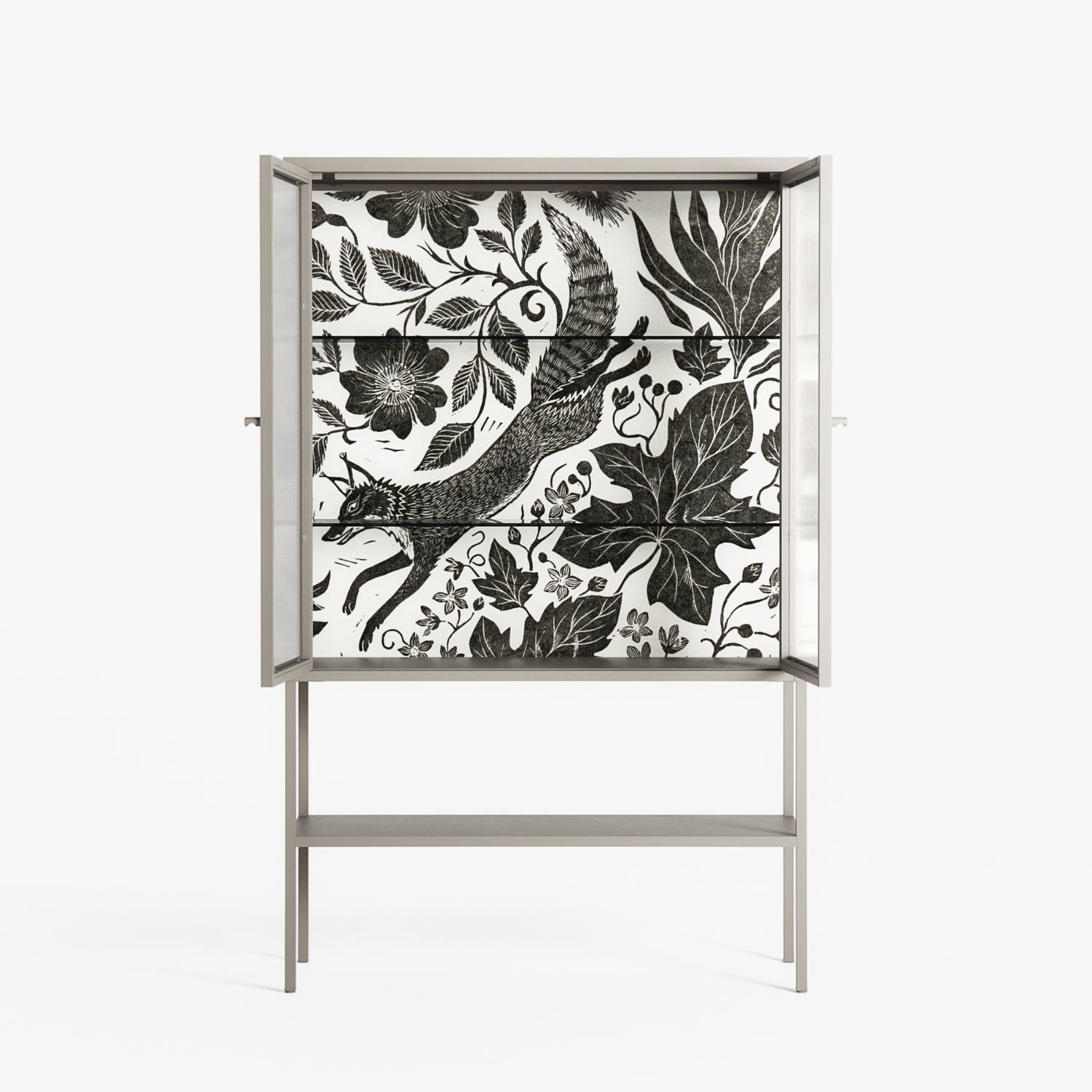Ode to Summer 4 - Loft Cabinet - Diana Catchpole - Pebble - Reeded glass