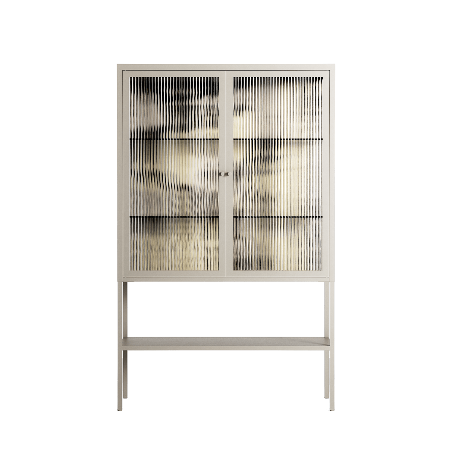 Oberon and Elgar - Loft Cabinet - Naia Escribano - Pebble - Reeded glass