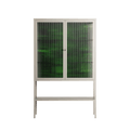 Wottosque Green - Loft Cabinet - Craig Watkins - Pebble - Reeded glass