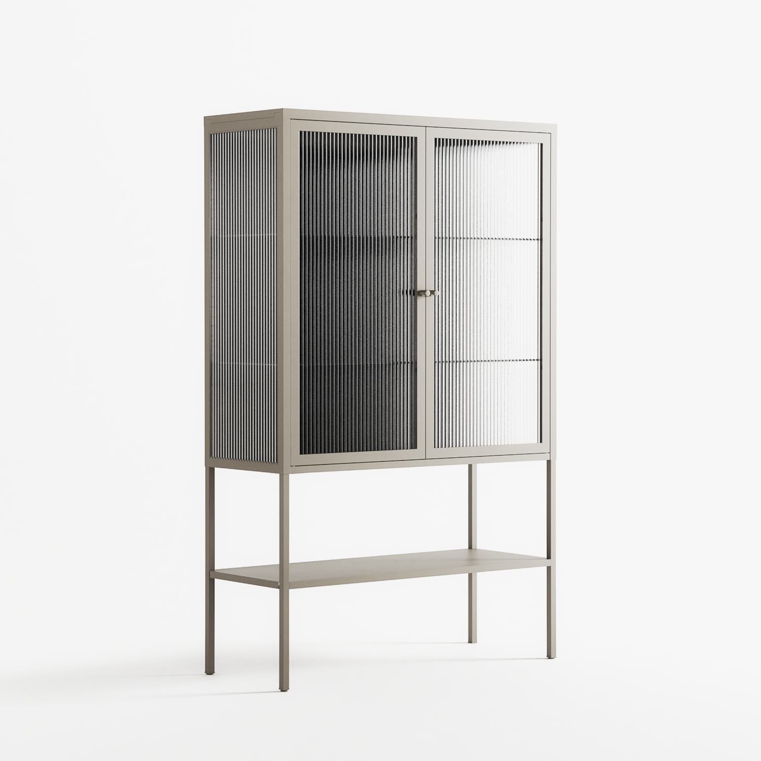The Single Color - Loft Cabinet - Craig Watkins - Pebble - Reeded glass
