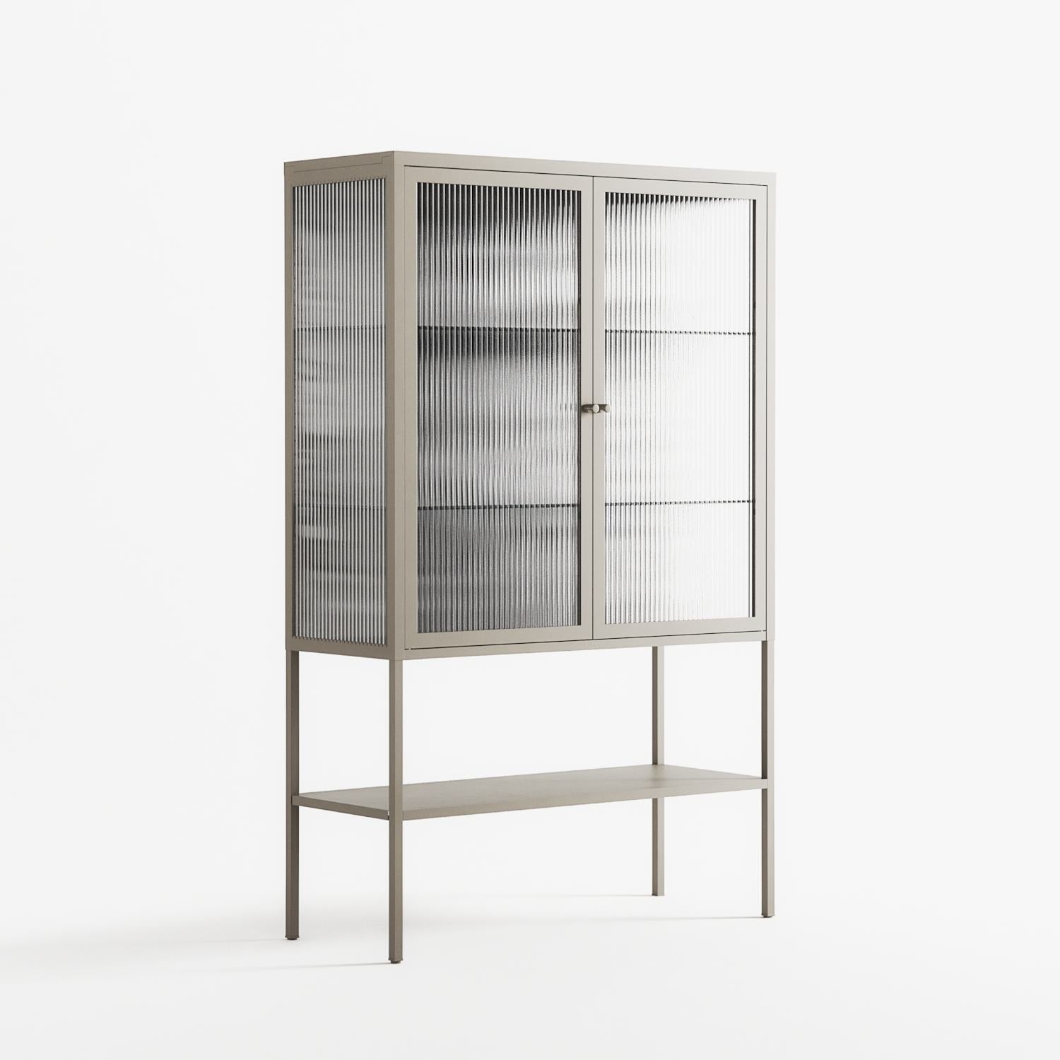 Flight Of Fancy 3 - Loft Cabinet - Diana Catchpole - Pebble - Reeded glass