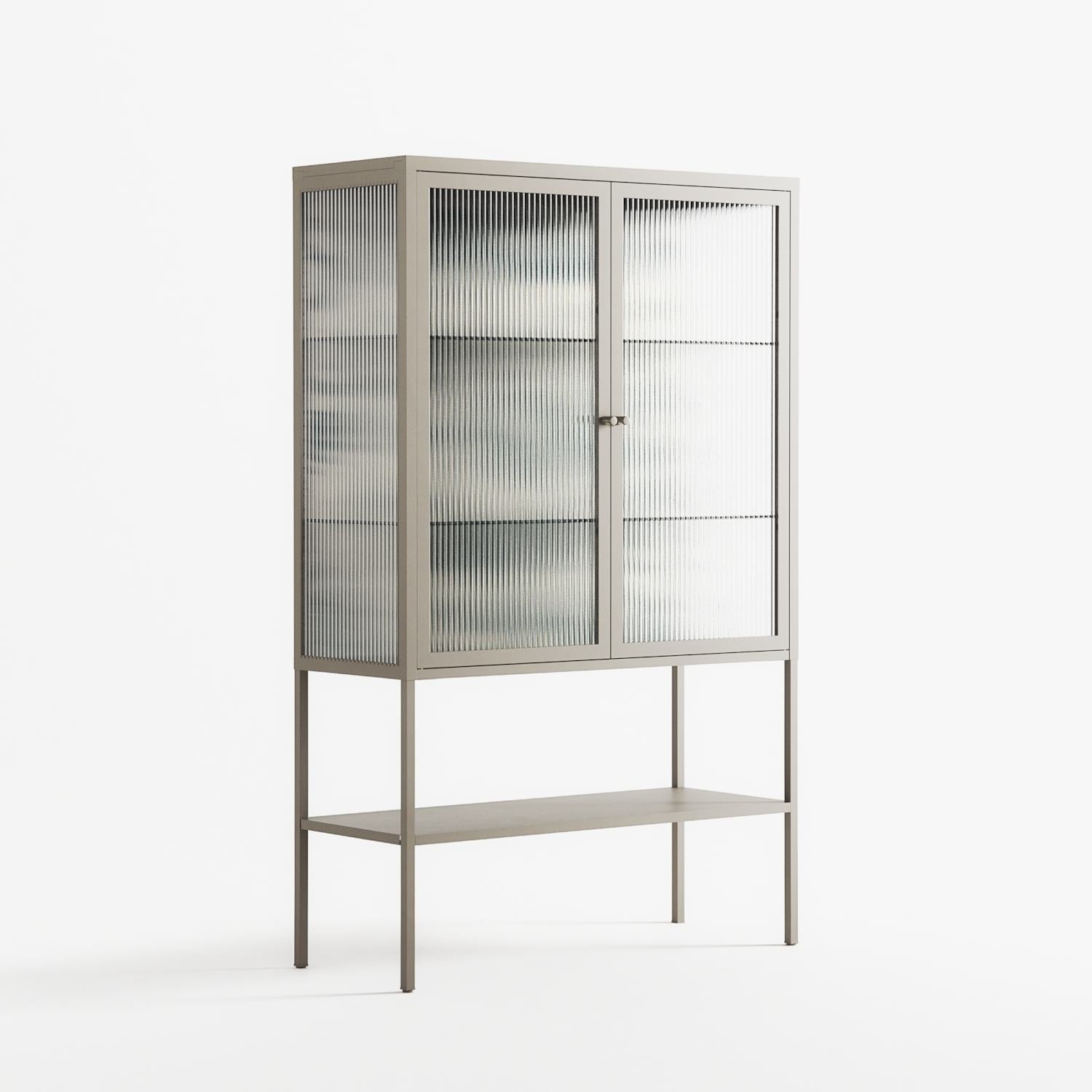 Ode to Summer 3 - Loft Cabinet - Diana Catchpole - Pebble - Reeded glass