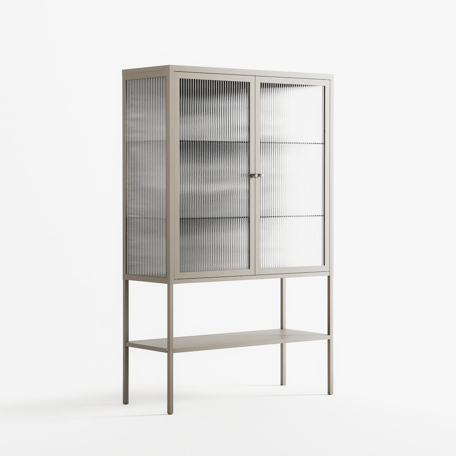 Flight Of Fancy - Loft Cabinet - Diana Catchpole - Pebble - Reeded glass