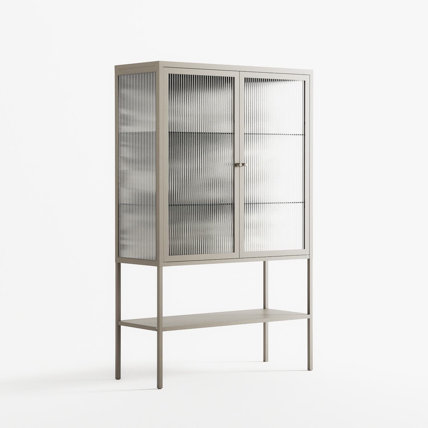 Ode to Summer 4 - Loft Cabinet - Diana Catchpole - Pebble - Reeded glass