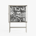 Flight Of Fancy 3 - Loft Cabinet - Diana Catchpole - Pebble - Reeded glass