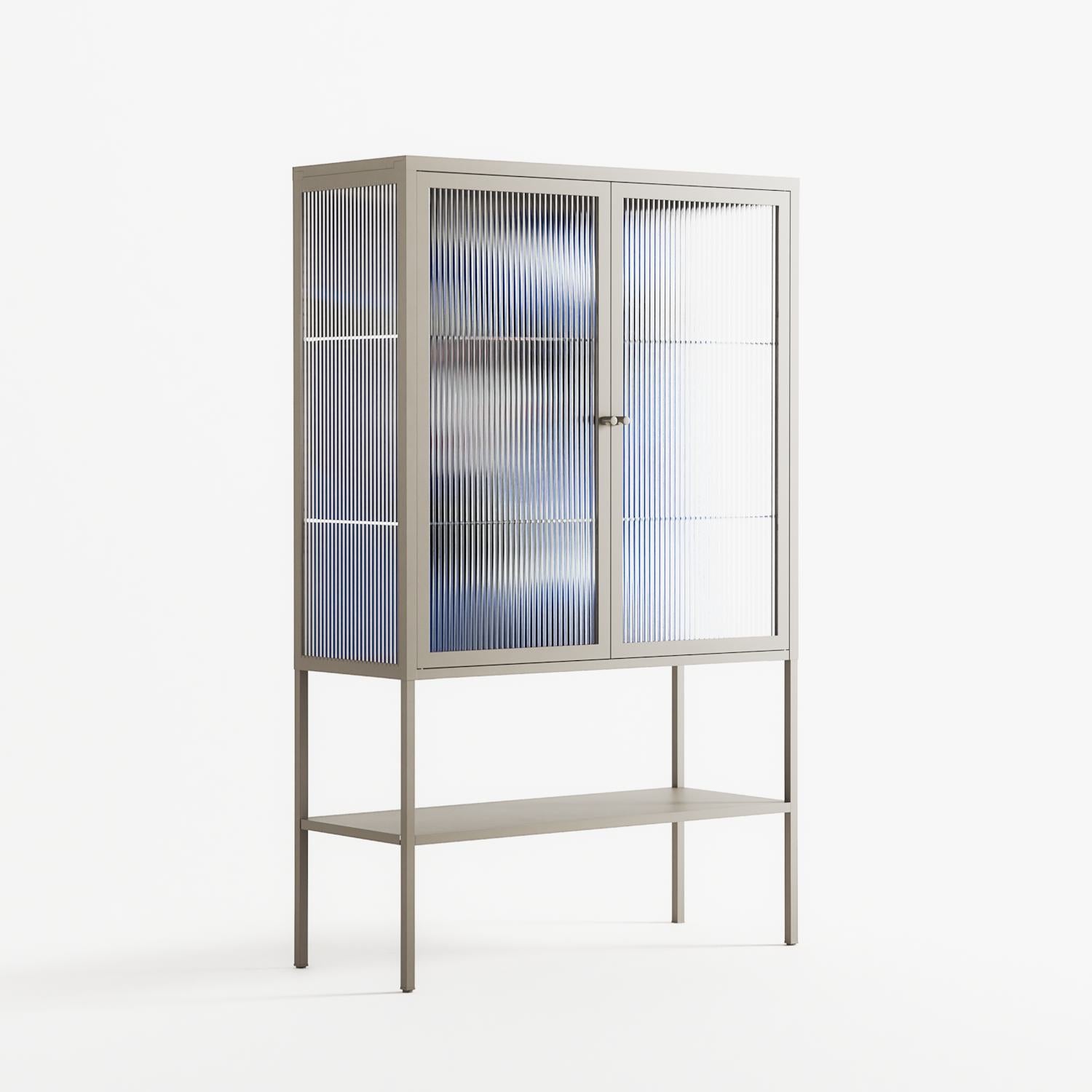 Beyond The Veil Of Consciousness - Loft Cabinet - Mathilda Kienast - Pebble - Reeded glass