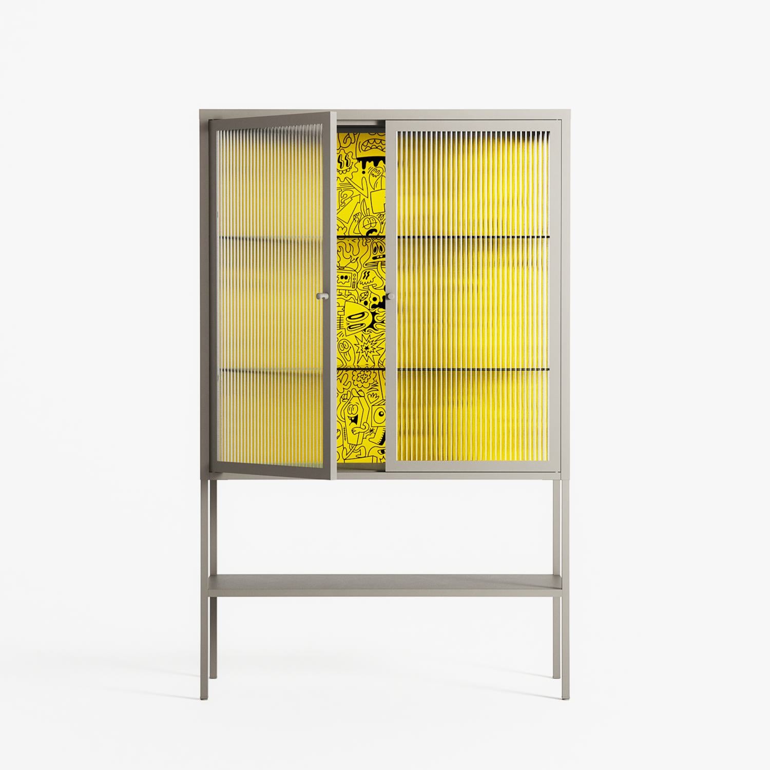 Everything Always - Loft Cabinet - Craig Watkins - Pebble - Reeded glass