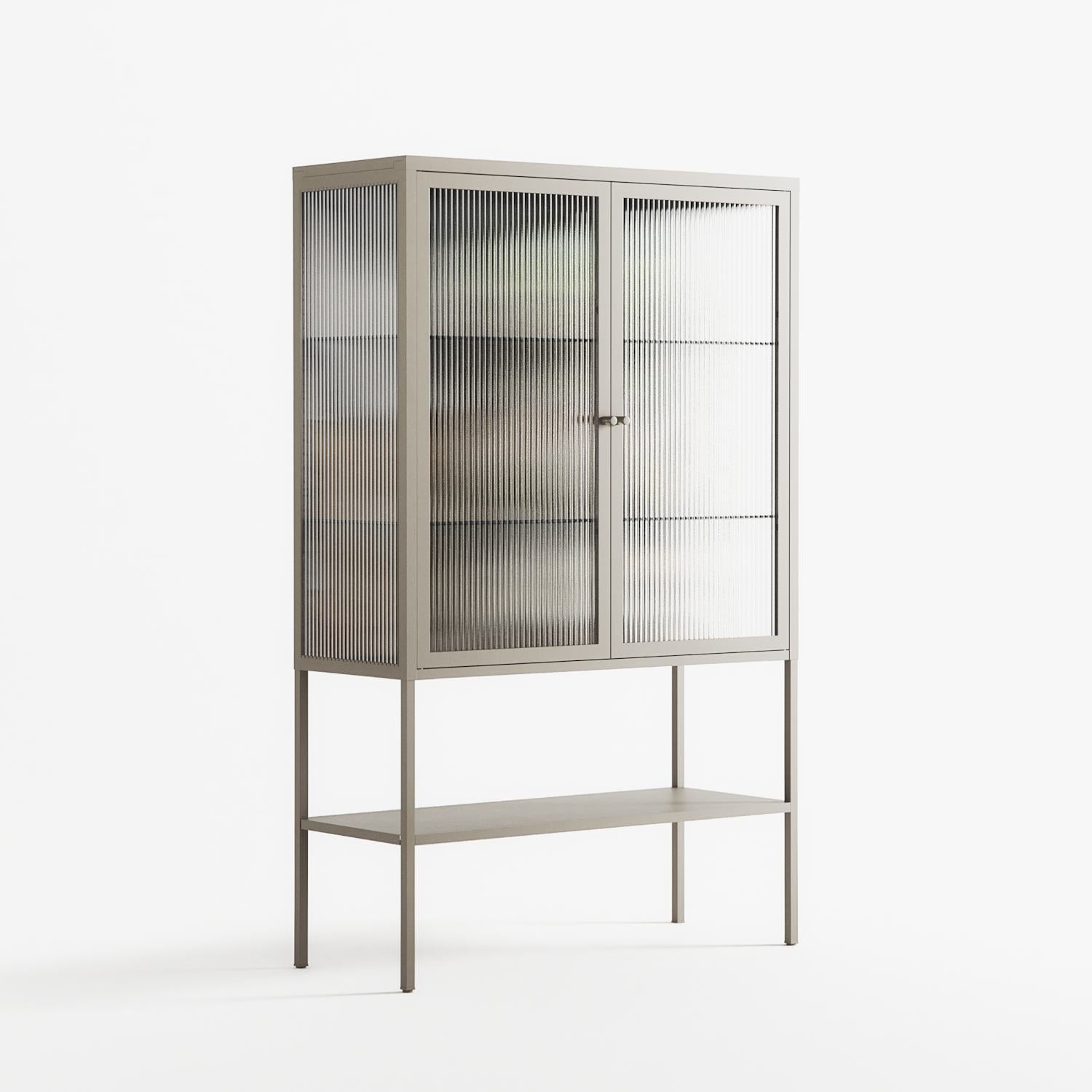 As The Rain Falls - Loft Cabinet - Sophie Goudman-Peachey - Pebble - Reeded glass