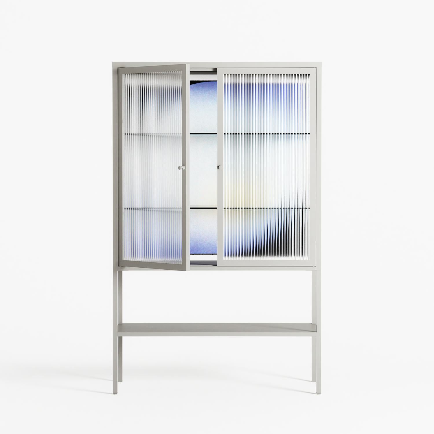 Ambient - Loft Cabinet - Alexander Khabbazi - Chalk - Reeded glass