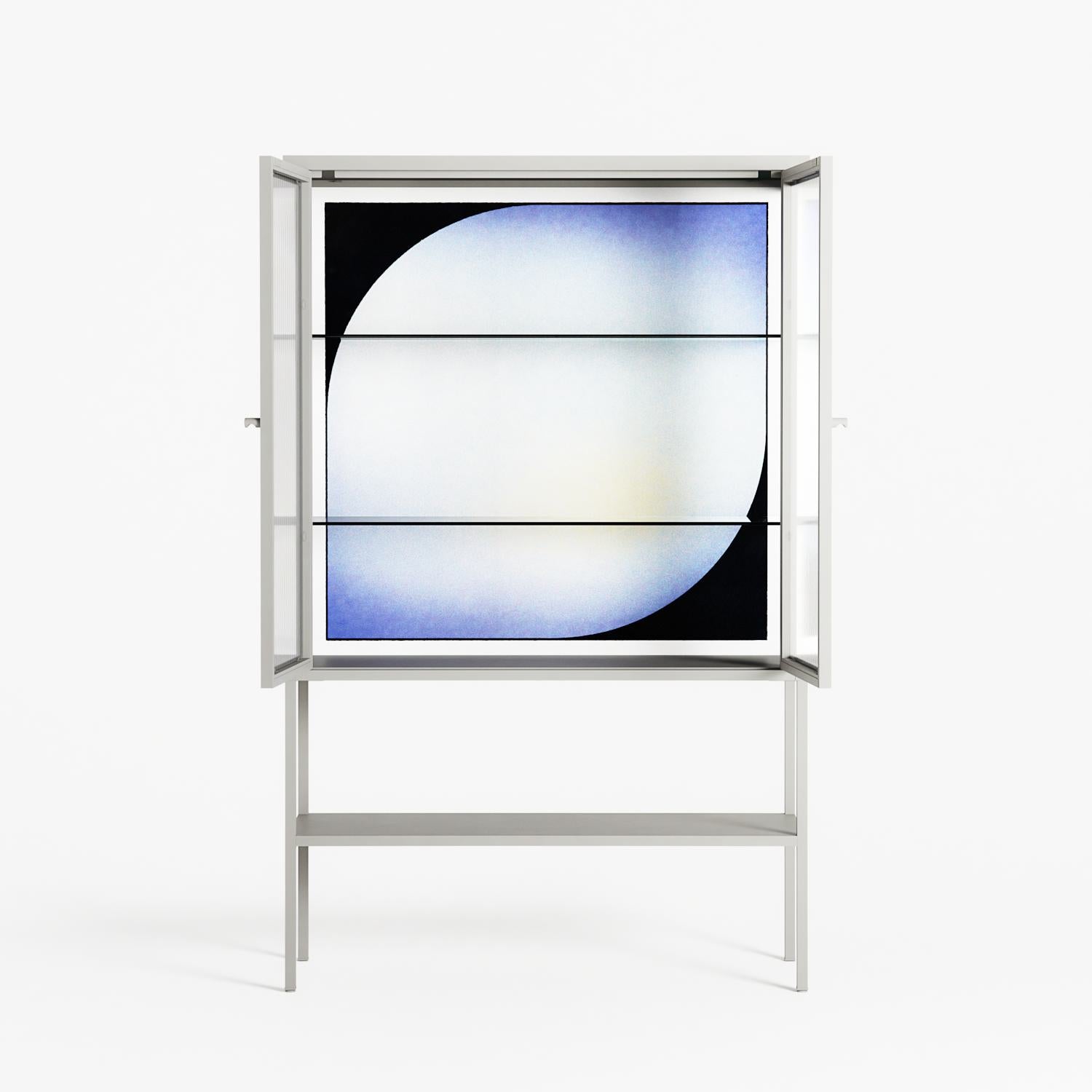 Ambient - Loft Cabinet - Alexander Khabbazi - Chalk - Reeded glass