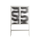 Black Waves - Loft Cabinet - Alexander Khabbazi - Chalk - Reeded glass