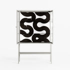 Black Waves - Loft Cabinet - Alexander Khabbazi - Chalk - Reeded glass