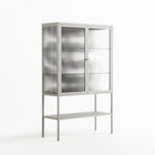 Black Waves - Loft Cabinet - Alexander Khabbazi - Chalk - Reeded glass