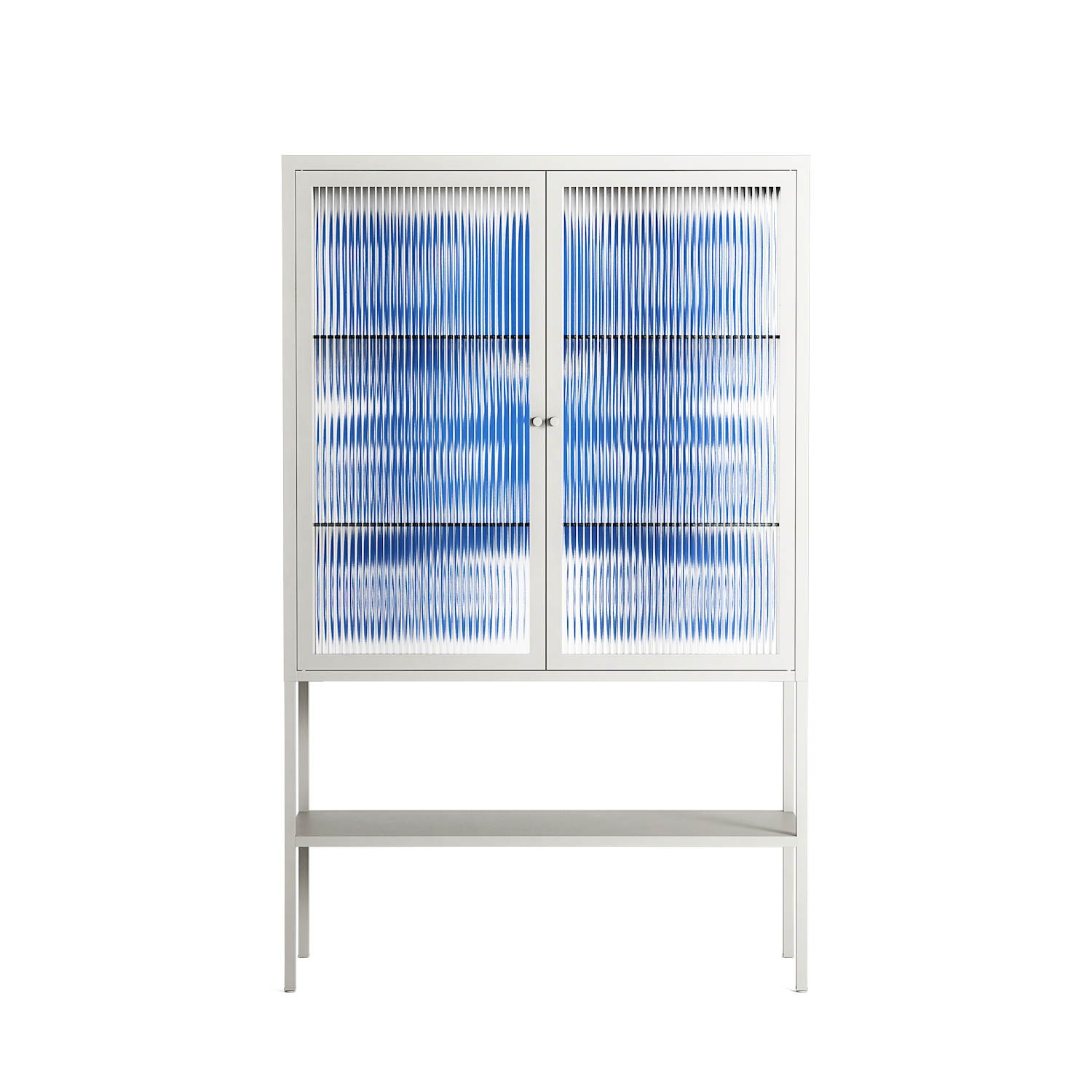 Everything is Confusing - Loft Cabinet - Alexander Khabbazi - Chalk - Reeded glass