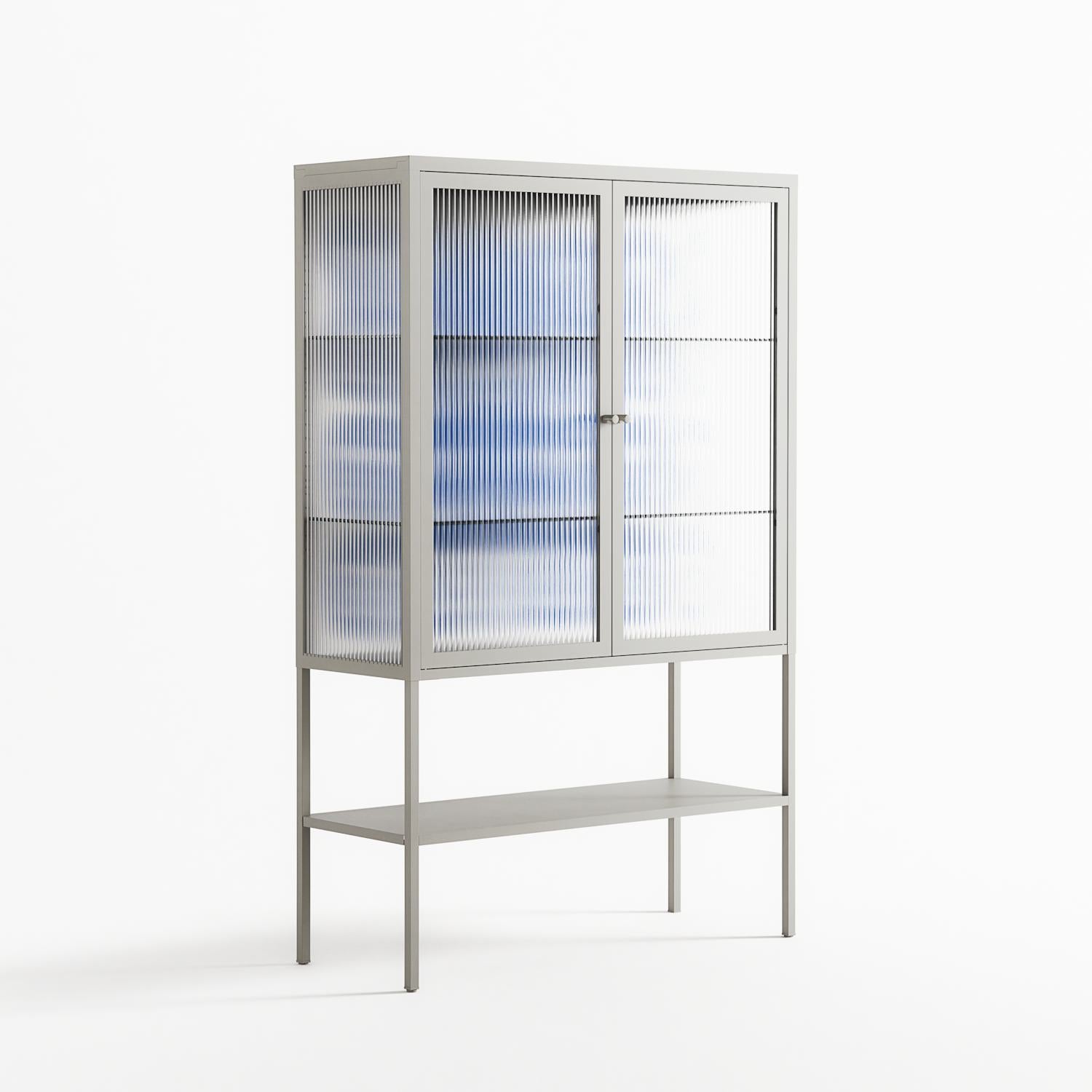 Everything is Confusing - Loft Cabinet - Alexander Khabbazi - Chalk - Reeded glass