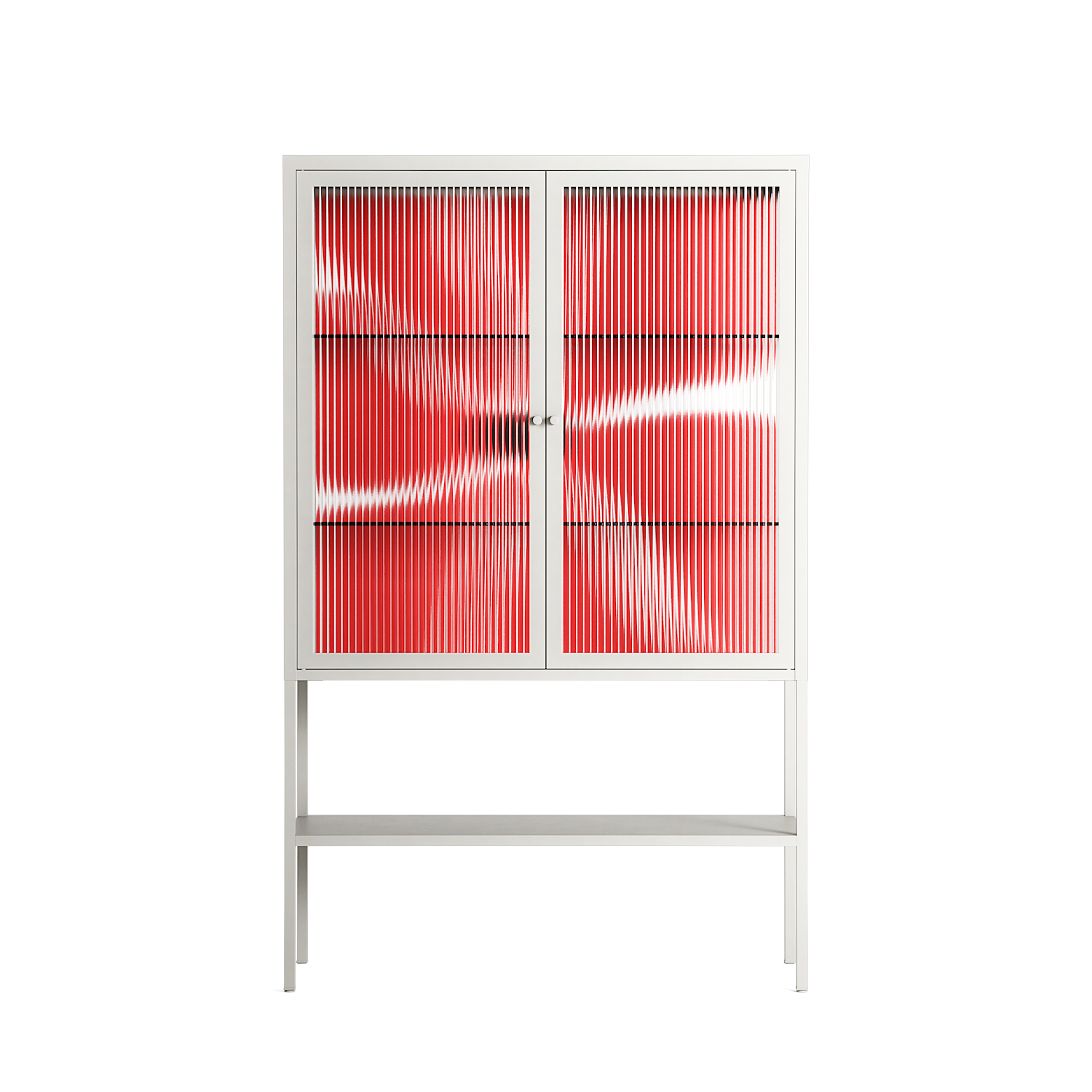 Spring to Summer - Loft Cabinet - Alexander Khabbazi - Chalk - Reeded glass