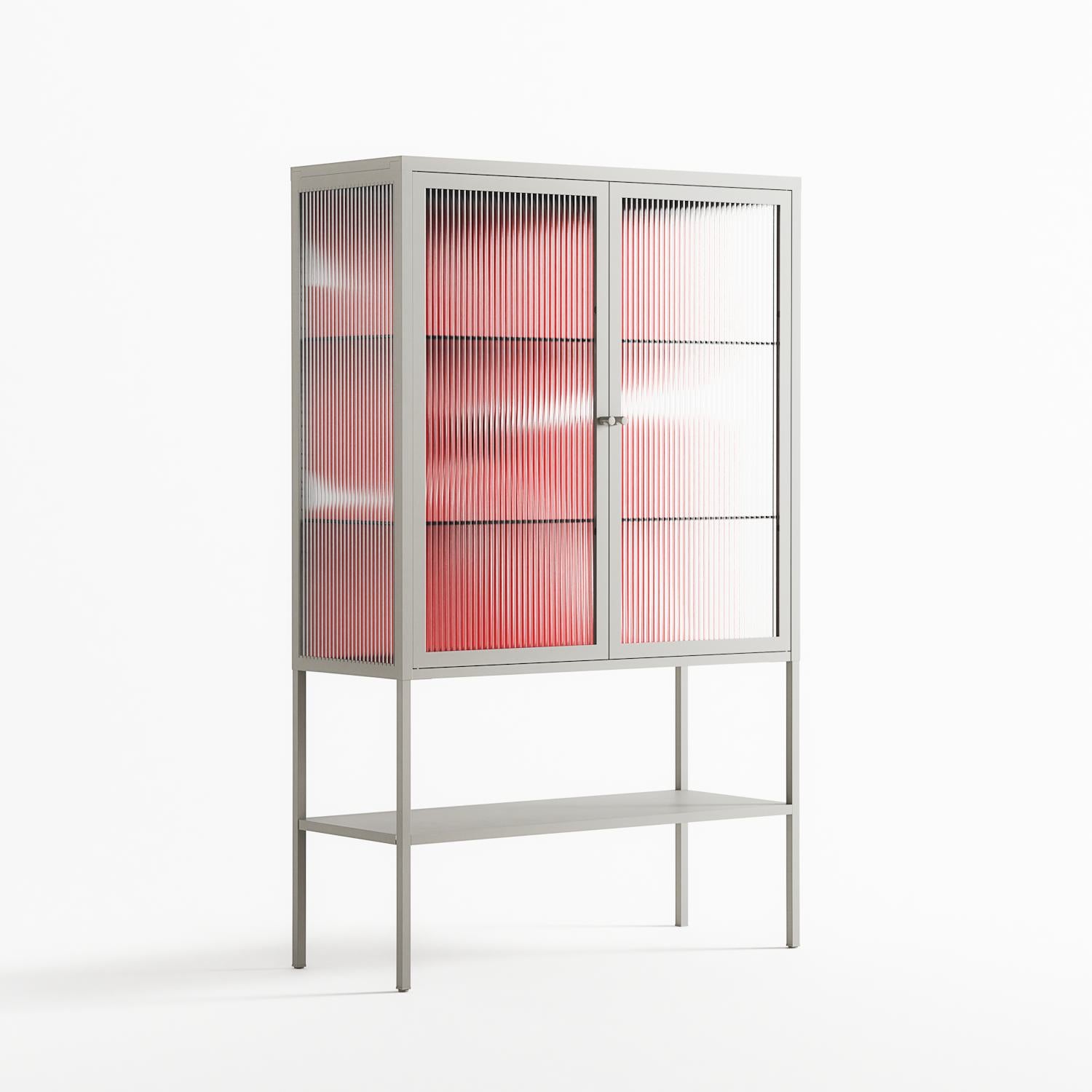 Spring to Summer - Loft Cabinet - Alexander Khabbazi - Chalk - Reeded glass