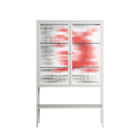 Heart Full - Loft Cabinet - Alexander Khabbazi - Chalk - Reeded glass