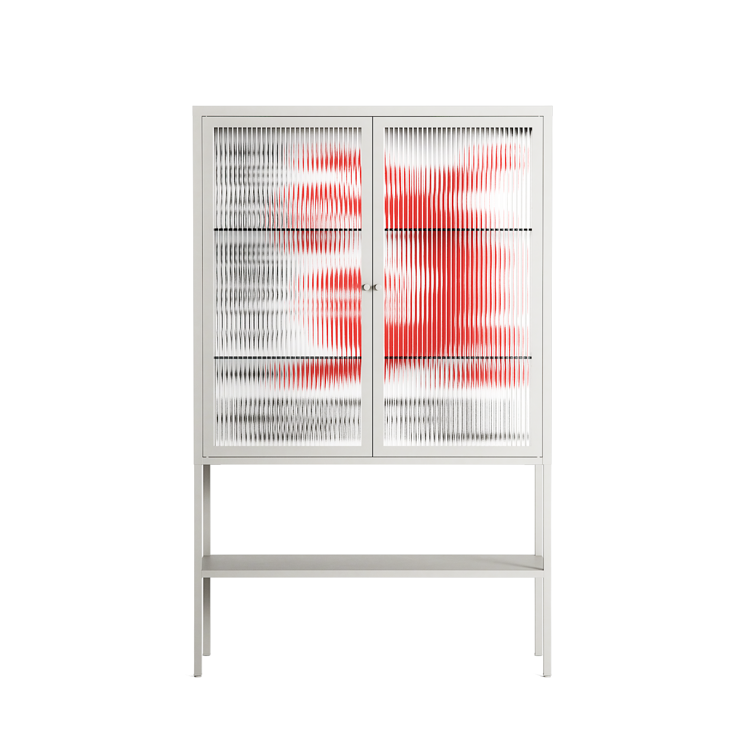 Heart Full - Loft Cabinet - Alexander Khabbazi - Chalk - Reeded glass