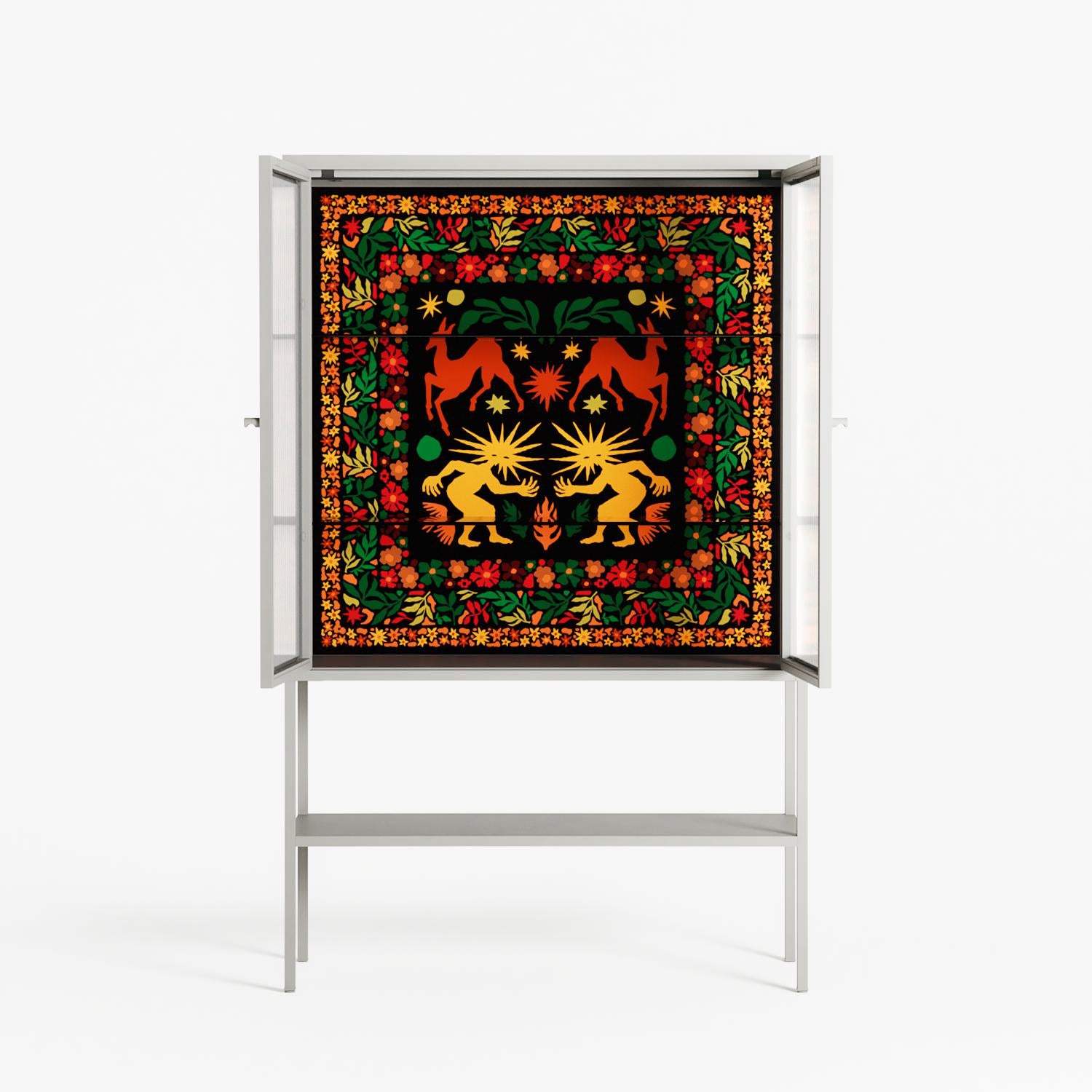 Sunbrother - Loft Cabinet - Nick Liefhebber - Chalk - Reeded glass