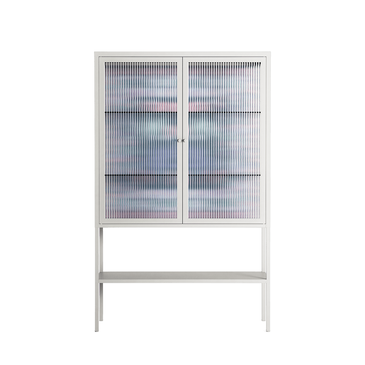 Sunbrother 2 - Loft Cabinet - Nick Liefhebber - Chalk - Reeded glass