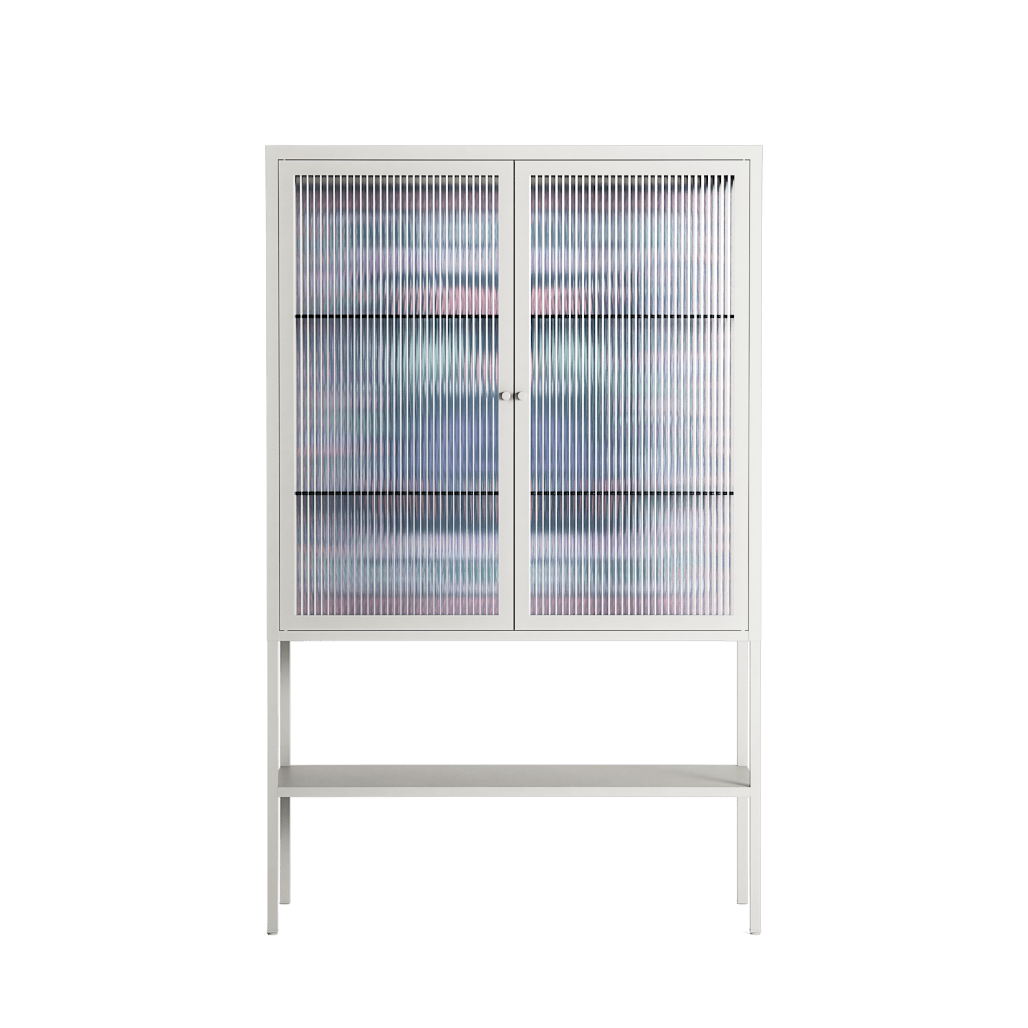 Sunbrother 2 - Loft Cabinet - Nick Liefhebber - Chalk - Reeded glass