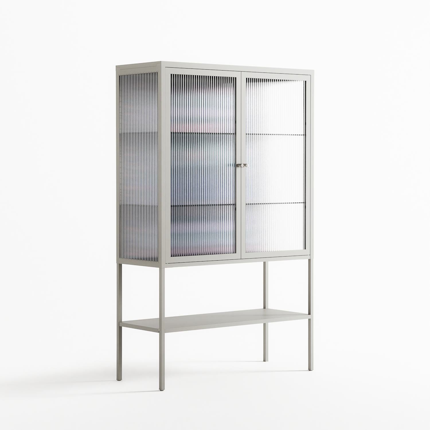 Sunbrother 2 - Loft Cabinet - Nick Liefhebber - Chalk - Reeded glass