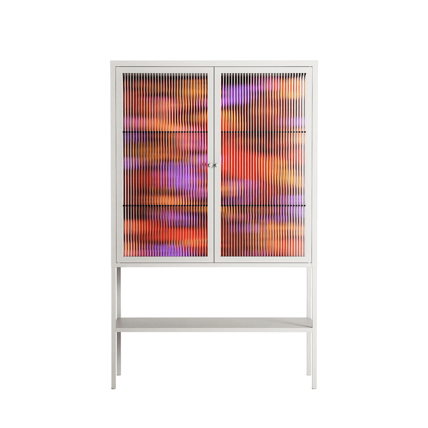 The Secret Herb Garden In The Forest 2 - Loft Cabinet - Nick Liefhebber - Chalk - Reeded glass