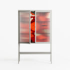 Pebbles 2 - Loft Cabinet - Nick Liefhebber - Chalk - Reeded glass