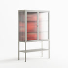 Pebbles 2 - Loft Cabinet - Nick Liefhebber - Chalk - Reeded glass