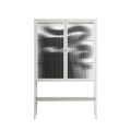 Black Cat - Loft Cabinet - Konrad Blaszczyk - Chalk - Reeded glass