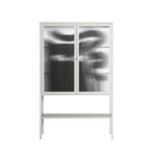 Black Cat - Loft Cabinet - Konrad Blaszczyk - Chalk - Reeded glass