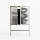 Black Cat - Loft Cabinet - Konrad Blaszczyk - Chalk - Reeded glass