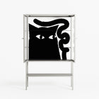 Black Cat - Loft Cabinet - Konrad Blaszczyk - Chalk - Reeded glass