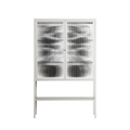Black Potted Plant - Loft Cabinet - Konrad Blaszczyk - Chalk - Reeded glass