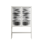 Black Potted Plant - Loft Cabinet - Konrad Blaszczyk - Chalk - Reeded glass